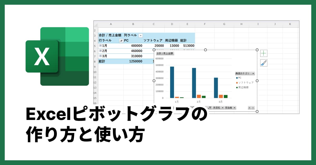 Excelのピボットグラフの作り方と使い方を徹底解説!フィルター活用術も紹介